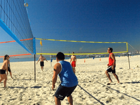 Park & Sun Sports Tri-Ball Volleyball: Portable Outdoor 3-Way Net System