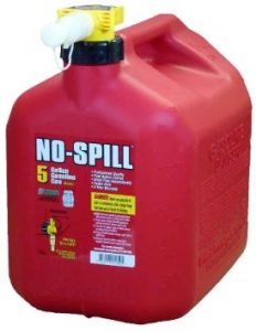 No Spill 5 gallon gas can