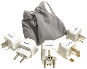 Ceptics GP-5PK Worldwide Plug Travel Adapter Set