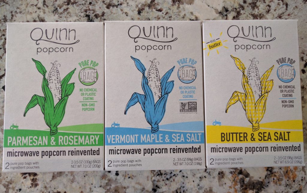 Quinn Snacks Microwave Popcorn 3 pack